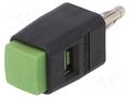Laboratory clamp; green; 70VDC; 33VAC; 16A; screw,spring clamp SCHÜTZINGER SDK502-GN
