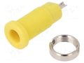 Connector: 2mm banana; socket; 10A; 600V; 25mm; yellow; insulated SCHÜTZINGER SEB3400NI-GE