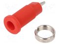 Connector: 2mm banana; socket; 10A; 600V; 25mm; red; insulated; 5mΩ SCHÜTZINGER SEB3400NI-RT