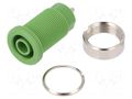 Connector: 4mm banana; socket; 24A; green; nickel plated; 34mm SCHÜTZINGER SEB8632NI-GN