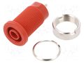 Connector: 4mm banana; socket; 24A; red; nickel plated; 34mm SCHÜTZINGER SEB8632NI-RT