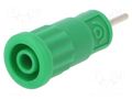 Connector: 4mm banana; socket; 36A; 1kV; green; on panel,push-in SCHÜTZINGER SEPB6887NI-GN