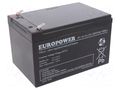 Re-battery: acid-lead; 12V; 13Ah; AGM; maintenance-free; EV EUROPOWER ACCU-EV15-12/EUR