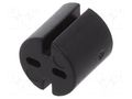 Spacer sleeve; LED; Øout: 5.1mm; ØLED: 5mm; L: 5mm; black; UL94V-0 DREMEC DR8GE04V80557