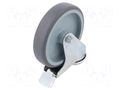 Transport wheel; Ø: 125mm; W: 27mm; H: 157mm; torsional with lock RADER KMA-TPA-125S-HC