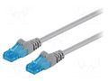 Patch cord; RJ45 plug,both sides; U/UTP; 6a; stranded; Cu; 20m GOOBAY U/UTP6A-LSZH-200GY
