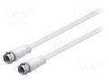 Cable; 1.5m; F plug,both sides; PVC; A+ shielding class; white Goobay A+/SAT-M/M-0150-WH