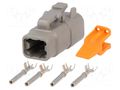 Connector: wire-wire; plug; female; DTM; PIN: 4; IP68; for cable DEUTSCH S-DTM06-4S