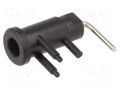 Connector: 2mm banana; socket; 10A; 600V; 19.5mm; black; insulated SCHÜTZINGER SEB3402NI10-SW