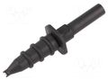 Measuring tip; 5A; black; Socket size: 4mm; Plating: nickel plated SCHÜTZINGER SPS2590NI-SW