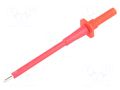 Measuring tip; 10A; 1kVDC; red; Socket size: 4mm; 5mΩ; L: 107mm SCHÜTZINGER SPS2700NI-RT