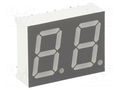 Display: LED; 7-segment; 14.2mm; 0.56"; No.char: 2; red; 40÷80mcd LUCKYLIGHT KW2-56GCVA