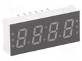 Display: LED; 7-segment; 7.6mm; 0.3"; No.char: 4; red; 24÷48mcd LUCKYLIGHT KW4-306AVA