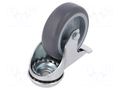 Transport wheel; Ø: 75mm; W: 25mm; H: 100mm; torsional with lock RADER KMA-TPA-75S-HC