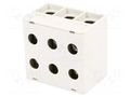 Splice terminal: rail; 480A; 690V; screw terminal; grey; polyamide OUNEVA T023050