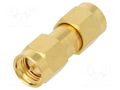 Coupler; SMA male,both sides; straight; 50Ω; PTFE; gold-plated AMPHENOL RF 132168