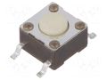 Microswitch TACT; SPST-NO; Pos: 2; 0.05A/24VDC; SMT; none; 2.55N TE Connectivity 2-1437565-8