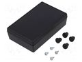 Enclosure: multipurpose; X: 57mm; Y: 92mm; Z: 25mm; ABS; black; UL94HB GAINTA G1200B