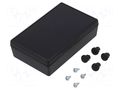 Enclosure: multipurpose; X: 57mm; Y: 92mm; Z: 25mm; ABS; black; UL94HB GAINTA G1200B