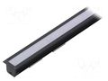 Profiles for LED modules; white; black; L: 1m; DEEP10; aluminium TOPMET TOP-58790021