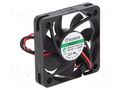 Fan: DC; axial; 12VDC; 50x50x10mm; 18.59m3/h; 25.6dBA; Vapo; 4800rpm SUNON MF50101V2-A99-A