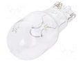 Filament lamp: automotive; W2.1x9,5d; transparent; 12V; 16W ELTA EB0955TB