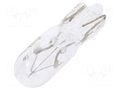 Filament lamp: automotive; W2x4.6d; transparent; 12V; 1.2W ELTA EB0286T