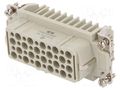 Connector: HDC; female; HD; PIN: 40; 10A; 250V; 40+PE; size 6; crimped TE Connectivity T2020402201-000