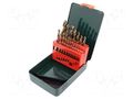 Drill set; for metal; high speed steel cobalt HSS-E; metal case METABO MTB.627157