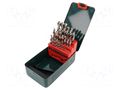 Drill set; for metal; high speed steel grounded HSS-G; 900N/mm2 METABO MTB.627154