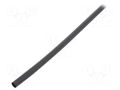 Heat shrink sleeve; glued; 3: 1; 6mm; L: 1.2m; black; polyolefine TE Connectivity ATUM-6/2-0-STK