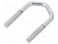 U-bolt; D; 1; steel; zinc; Thread len: 30mm; for antenna fixing DROMET D-CBTD.6.28