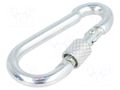 Carabiner; steel; for rope; L: 50mm; zinc; 5mm; with protection DROMET D-KSZ.5.50