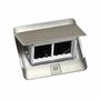 Recessed modular box 4 mod. Legrand 654000 (metal, stainless steel color) LMODDEZ2X4NERPLIEN