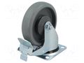 Transport wheel; Ø: 125mm; W: 32mm; H: 156mm; torsional with lock RADER KPE-WTE-125K1HC