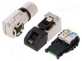 Connector: RJ45; plug; PIN: 8; Cat: 6a,Class EA; shielded; 8p8c; IP20 WEIDMÜLLER IEPSRJ45FH90B1.1