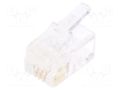 Connector: RJ11; plug; PIN: 4; 4p4c; for cable; IDC,crimped ENCITECH RJ114P4CR