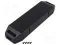 Enclosure: for power supplies; X: 44mm; Y: 163mm; Z: 24mm; ABS; black MASZCZYK KM-191/BK