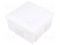 Enclosure: junction box; X: 80mm; Y: 80mm; Z: 40mm; polystyrene; IP44 PAWBOL PW-S-BOX036B