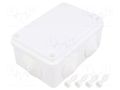 Enclosure: junction box; X: 80mm; Y: 120mm; Z: 50mm; ABS,polystyrene PAWBOL PW-S-BOX206B
