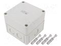 Enclosure: junction box; X: 110mm; Y: 110mm; Z: 90mm; polystyrene SPELSBERG RK-4/07-7X4