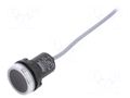 Switch: capacitive; 22mm; Lead length: 1m; black and silver; SCB EMAS T0-SCB22MP1NC1
