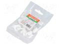 Holder; white; on round cable; 25pcs; with a nail; Ø: 11mm; H: 13mm AKS ZIELONKA UKO-12-25S