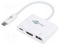 Adapter; HDMI 1.4,USB 3.0; 0.15m; white; 4K,UHD 2160p; 60W GOOBAY USB.C-ADAP-06