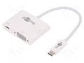 Adapter; USB 3.0; 0.15m; white; Full HD 1080p; 60W GOOBAY USB.C-ADAP-12