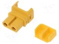 Connector: DC supply; plug; female; XT30; 15A; 500V; PIN: 2; yellow AMASS XT30ULW-F