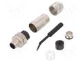 Connector: M12; plug; PIN: 4; male; straight; spring clamp; 6÷8mm WEIDMÜLLER SAISM4/8SM124PDZF