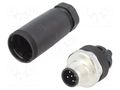 Connector: M12; plug; PIN: 5; male; straight; screw terminal; 6÷8mm WEIDMÜLLER SAIS-5/9