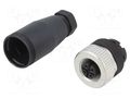 Connector: M12; plug; PIN: 4; female; straight; screw terminal WEIDMÜLLER SAIB-4/7