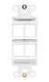 CENTRE PLATE INSERT, DECORA STYLE, WHITE N042D-004V-WH
